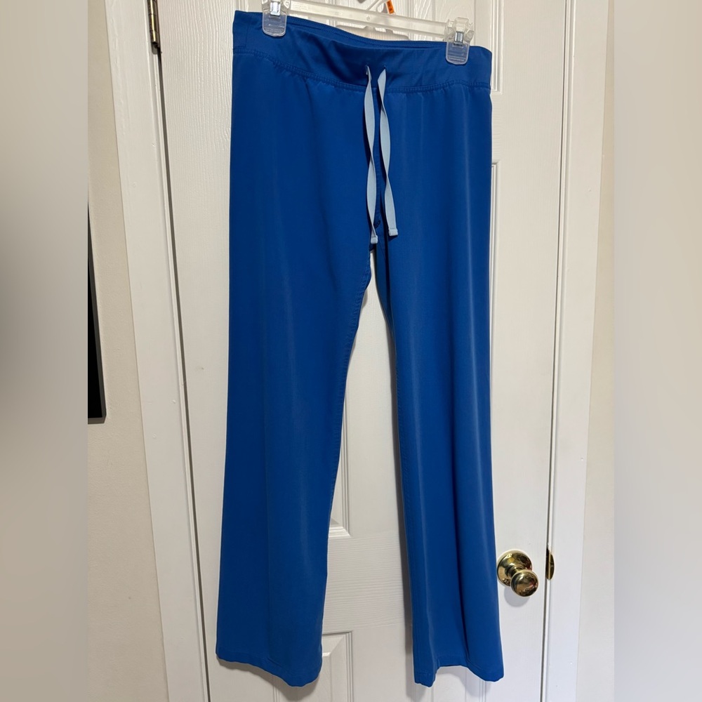 Royal blue Livingston scrub pants.